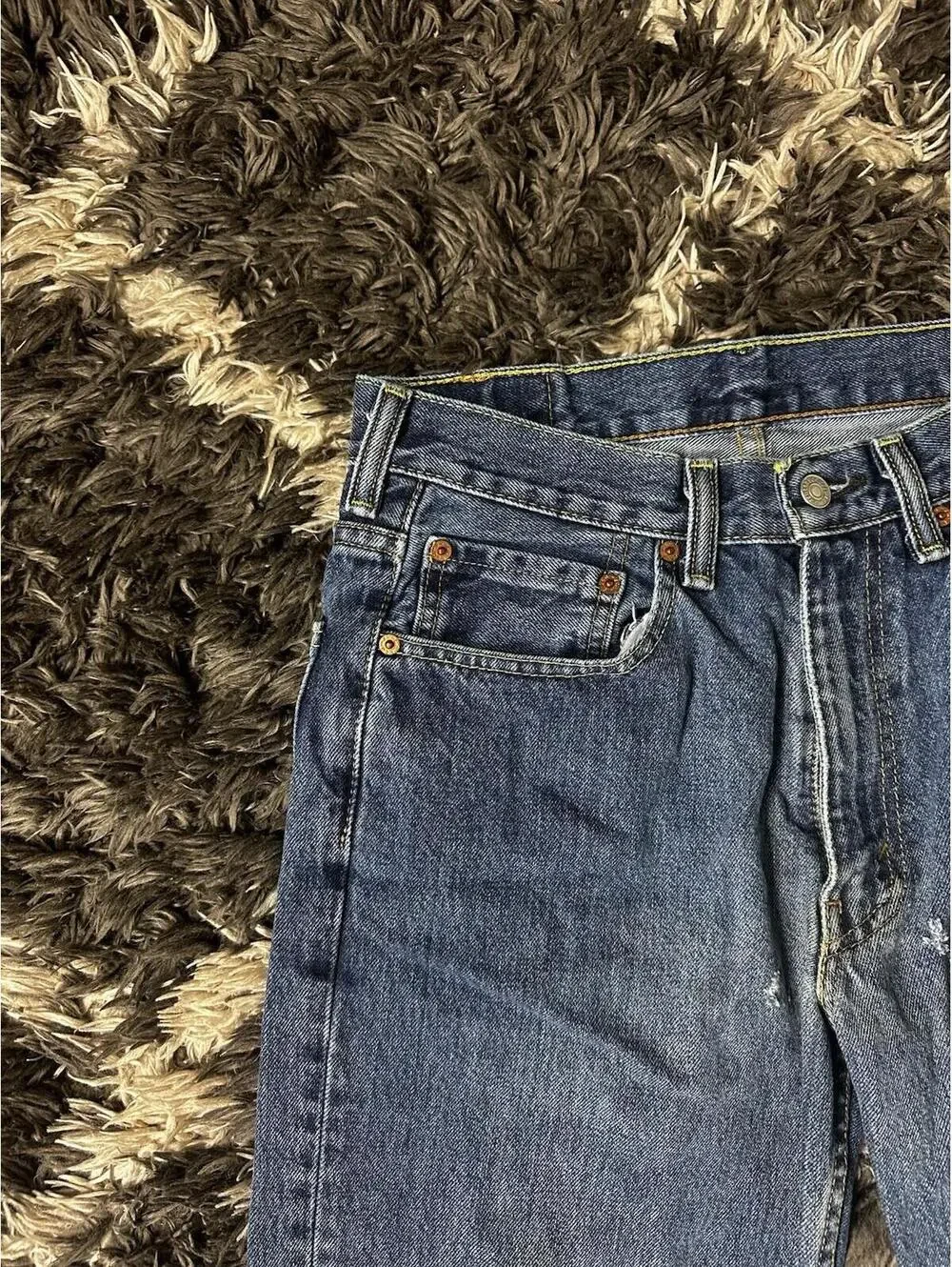 Levis 550 Jeans Mens 31x32 Blue Denim Relaxed Fit Tapered Leg 100% Cotton